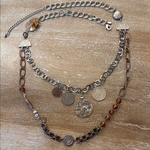 Chico’s Mixed Metal Coin Chain Belt